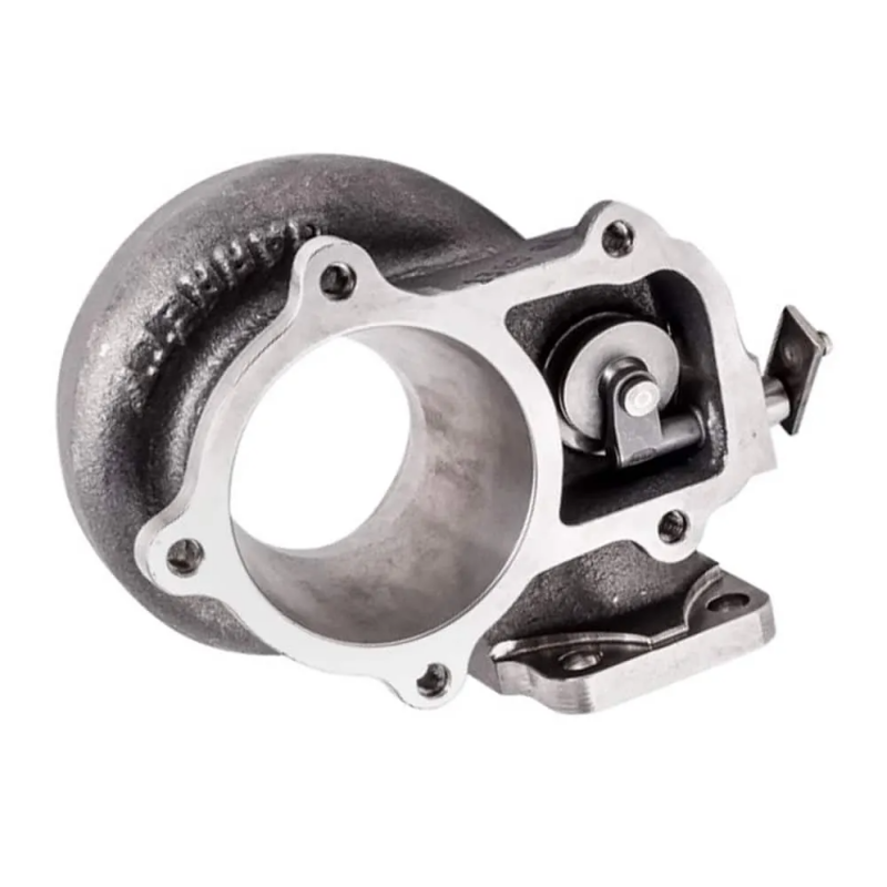 Garrett GT35R turbine housing kit, V-band 0.61 A/R Ni-Resist, wastegate actuator side view