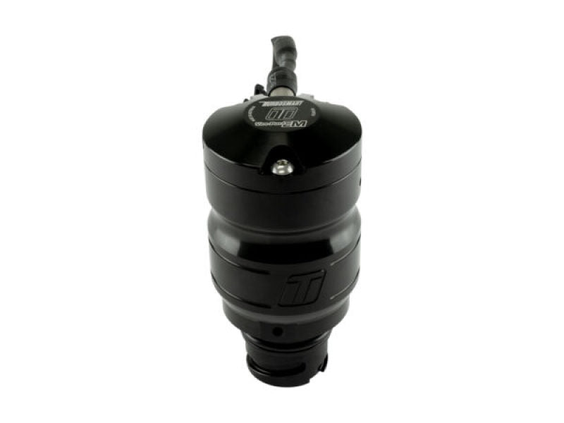 Turbosmart BOV EM plumb back for Ford F-150 EcoBoost, front angle showing body, port, and hose fitting