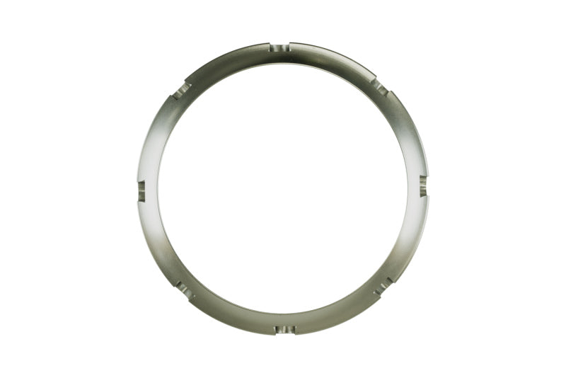 Turbosmart BOV PowerPort Collar in clear, front view showing the round notched retaining ring shape.