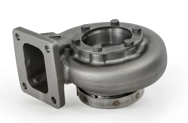Garrett GBC35 turbine housing kit, T4 flange with bolt holes, V-band outlet, cast metal finish