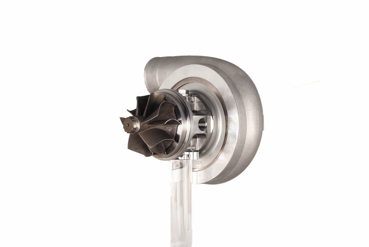 Xona XR 7864S X2C turbo cartridge, angled front view showing compressor wheel and housing detail