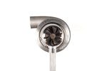 Xona XR 7164S X2C turbocharger, front view showing compressor wheel, housing and inlet elbow.