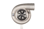 Xona XR 9569S X3C turbocharger, front view showing compressor wheel and curved outlet housing