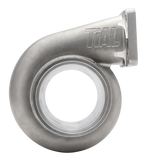 Xona Rotor XR-57S T3 .63 A/R turbine housing, front view showing turbine bore and V-band outlet flange