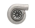 Xona XRE 7169S X4C turbocharger, front view showing compressor wheel, housing and inlet pipe
