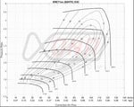 Xona XRE 7169S X3C compressor map chart showing pressure ratio vs corrected air flow with efficiency islands