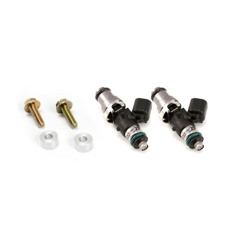Injector Dynamics ID2600-XDS fuel injectors set of 2 with mounting bolts and spacers, Polaris RZR 14mm top