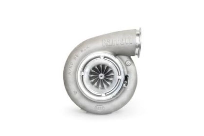 Garrett G47-1550 76mm Super Core turbo, front angle view showing compressor wheel and cast housing