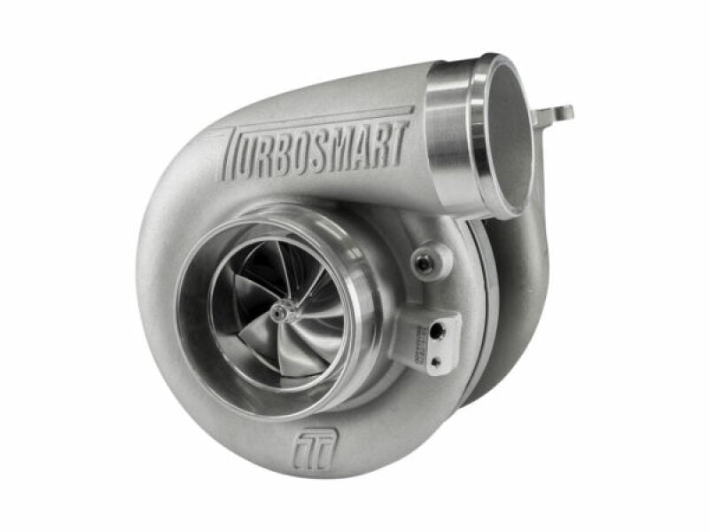 Turbosmart 7275 T4 0.96AR TS-1 turbocharger, front angle view showing compressor wheel and housing