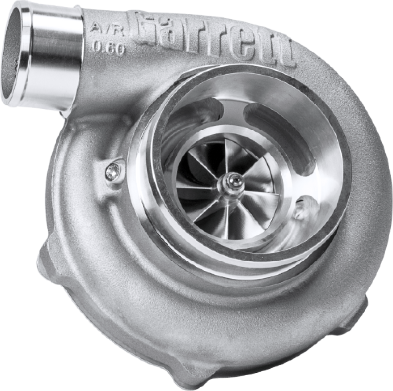 Garrett GTX3017R Gen II turbo, front angle view showing compressor wheel, housing and V-band inlet