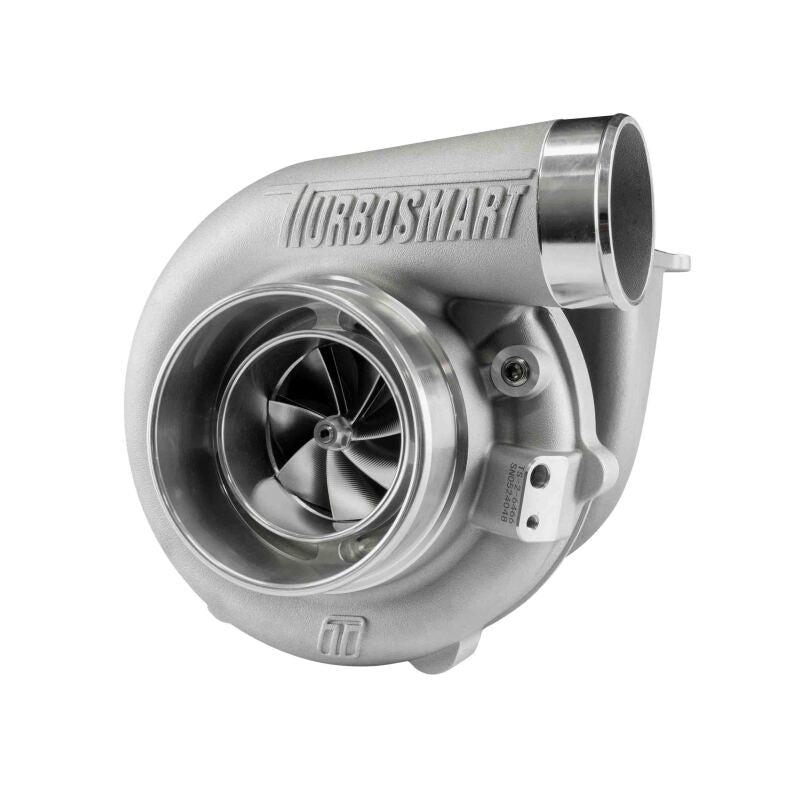 Turbosmart TS-2 6466 T4 0.96AR turbocharger, front angle view showing compressor wheel and housing