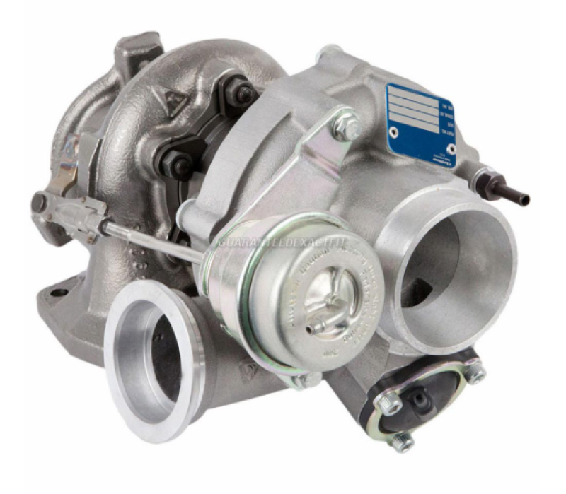 BorgWarner K24 turbocharger for 04-07 Volvo S60R, angled view showing wastegate actuator and inlet flanges