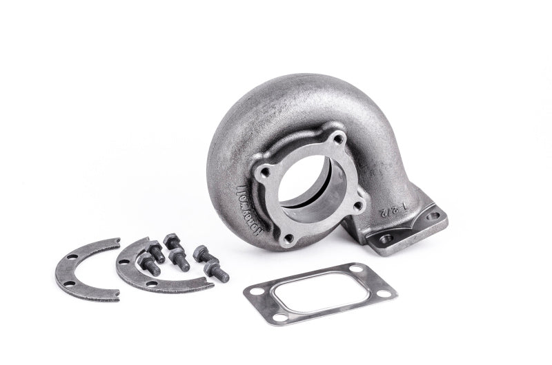 Garrett GTW34 turbine housing kit, T3 flange, 0.82 A/R, with clamps, bolts and gasket shown