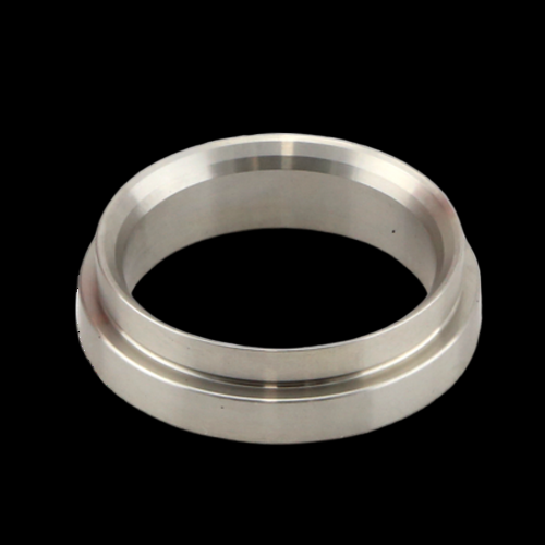 Turbosmart Gen-V WG38 Ultra-Gate 38mm valve seat, angled view showing machined stepped ring and bore