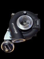 Boost Lab TD06SL2R-20G turbo for Evo 8/9, angled view showing compressor housing and wastegate