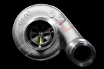 Boost Lab S300SX3-66 turbo, .91 A/R, front view showing compressor wheel and housing outlet