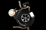 Boost Lab TD06SL2-20G turbocharger, front angle showing compressor wheel, wastegate actuator and fittings