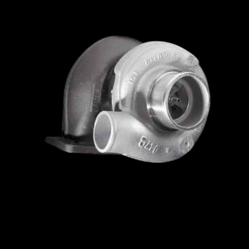 BorgWarner S200SX-50 turbocharger, angled front view showing compressor housing, inlet and twin scroll turbine side