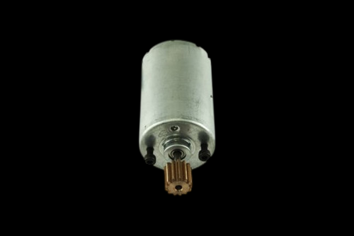 Turbosmart Gen V E-Gate Motor Replacement Kit, cylindrical DC motor with brass gear end facing down