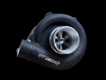 Boost Lab BL5757C Carbon Seal Turbocharger, front angle showing compressor wheel and inlet housing
