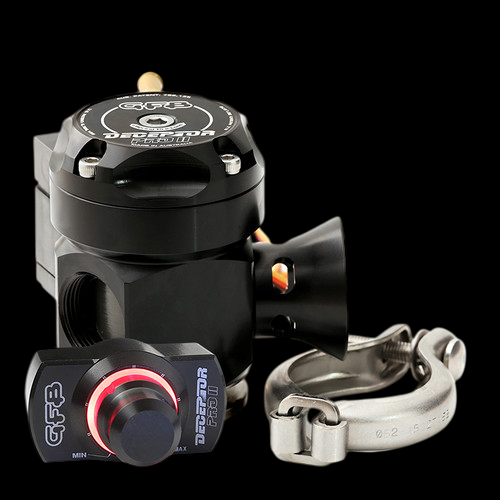 GFB Deceptor Pro II blow off valve with adjustable controller and weld on flange clamp