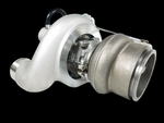 HE351CW 4043600 turbocharger, angled front view showing compressor housing, wastegate actuator, exhaust inlet