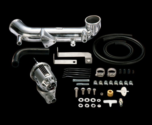 HKS Super SQV 4 blow off valve kit for Honda Civic Type R FK8, full parts layout with piping, hoses, brackets and hardware