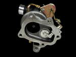 Boost Lab TD05H-20G turbocharger, front angled view showing compressor housing, wastegate actuator and mounting flange