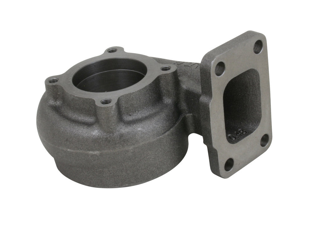 Borg Warner S200SX turbine housing, T3 flange front view with T31 4 bolt outlet flange visible